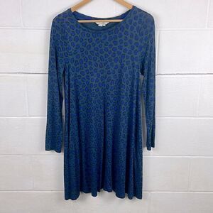 Boden crewneck animal print long sleeve tunic dress